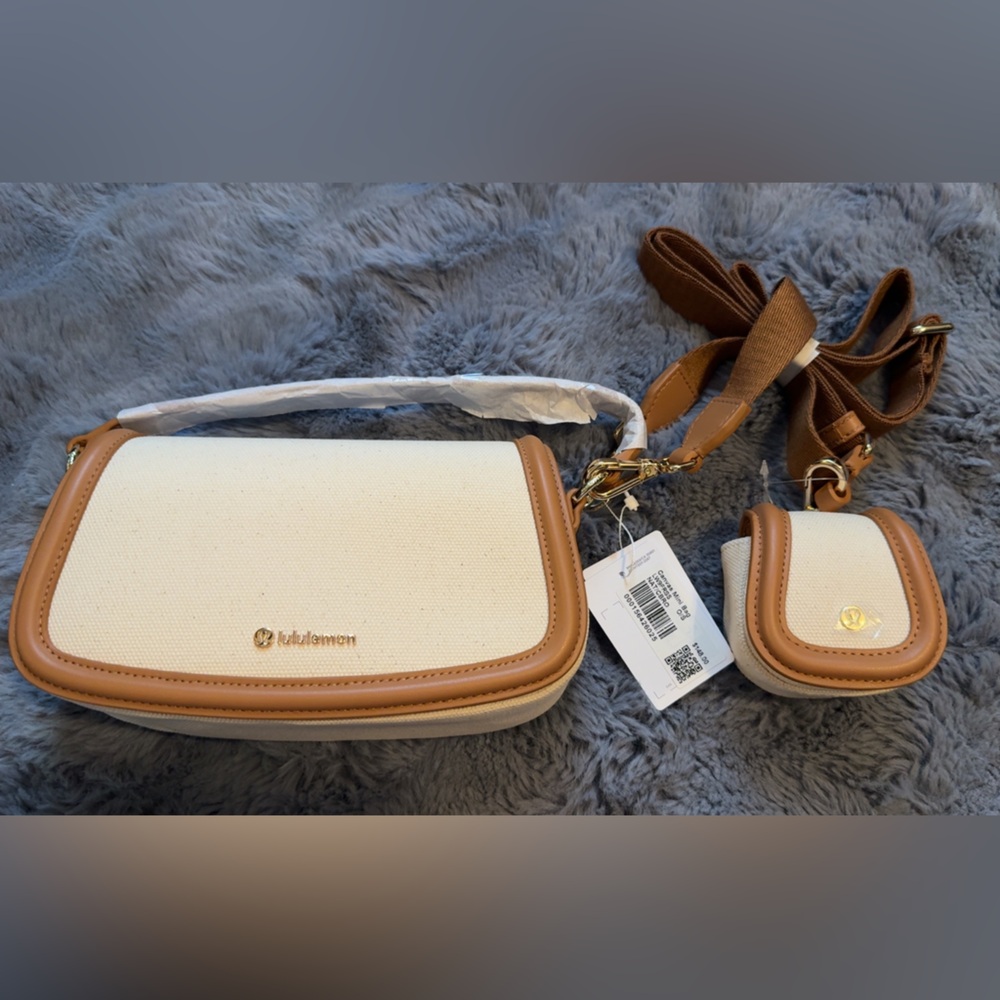lululemon athletica Cream and Tan Bag Set